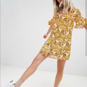 Sacred Hawk Shirt Dress in Baroque Floral Print